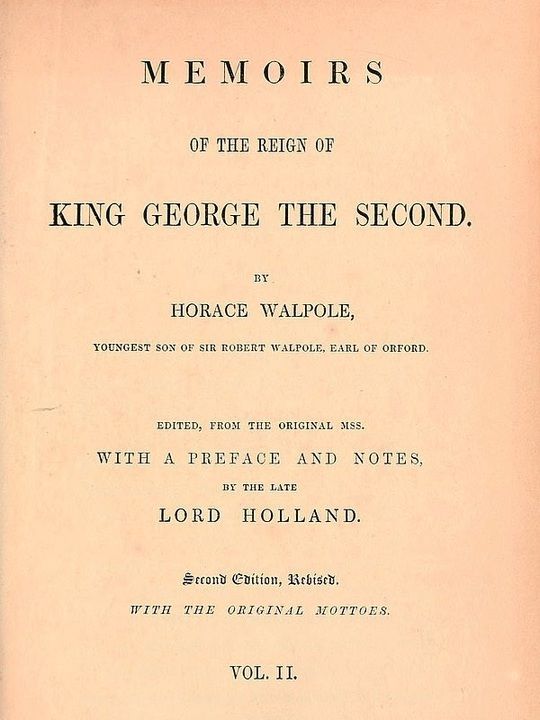 Memoirs of the Reign of King George the Second, Volume 2 of 3
