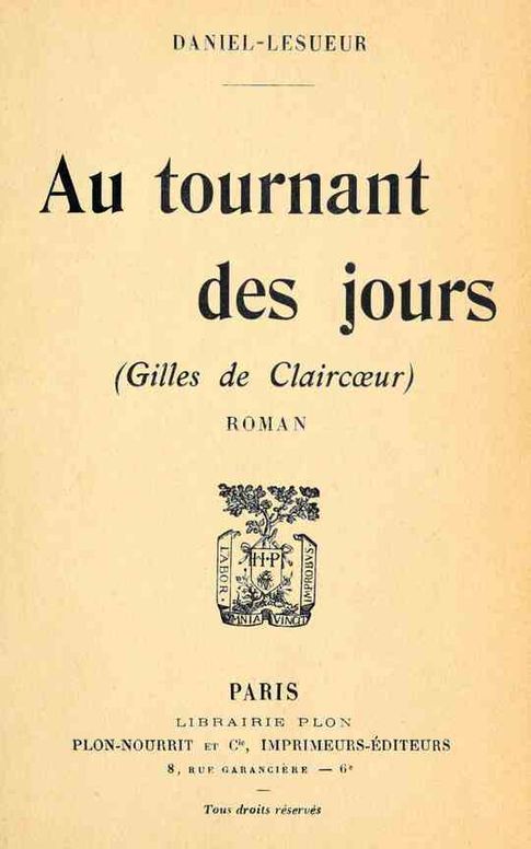 Au tournant des jours (Gilles de Claircœur)