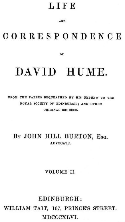 Life and Correspondence of David Hume, Volume II (of 2)