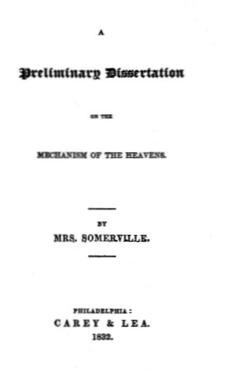 A Preliminary Dissertation on the Mechanisms of the Heavens