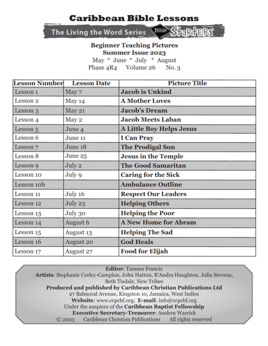 Bible Starters - Teaching Pictures Summer Issue 2023