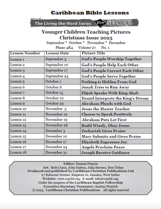Bible Seekers - Teaching Pictures Christmas Issue 2023