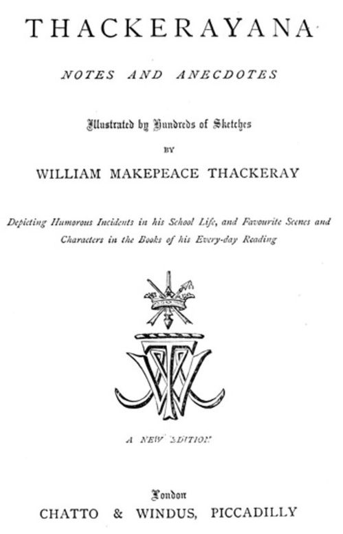 Thackerayana Notes and Anecdotes