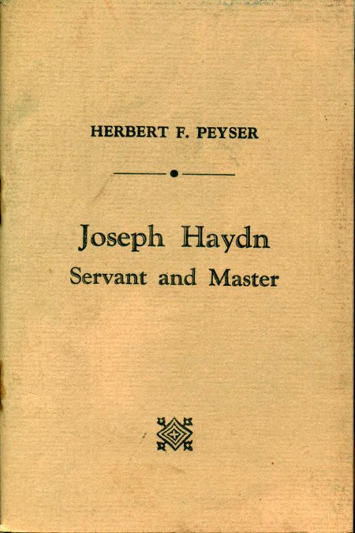 Joseph Haydn Servant and Master