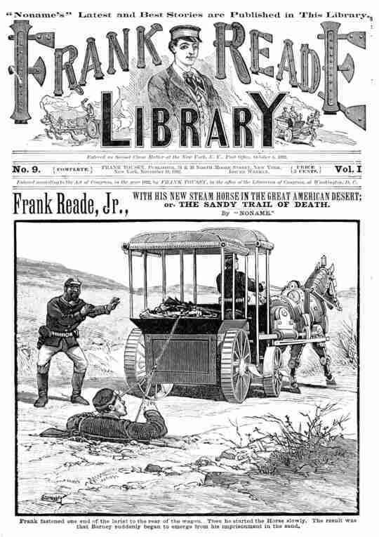 Frank Reade, jr., with his new steam horse in the great American desert: or, The sandy trails of death