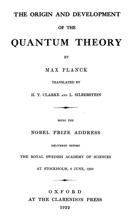 The Origin and Development of the Quantum Theory