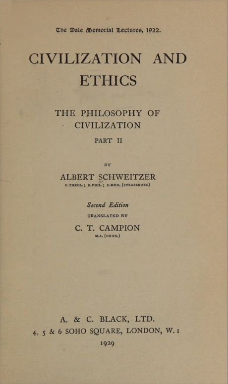 Civilization and ethics