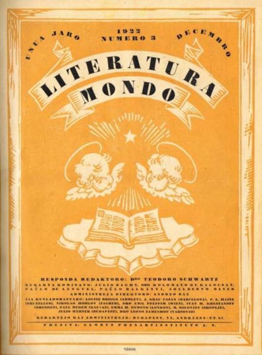 Literatura Mondo, numero 3, 1922 Decembro