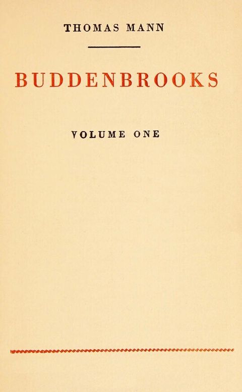 Buddenbrooks, volume 1 of 2