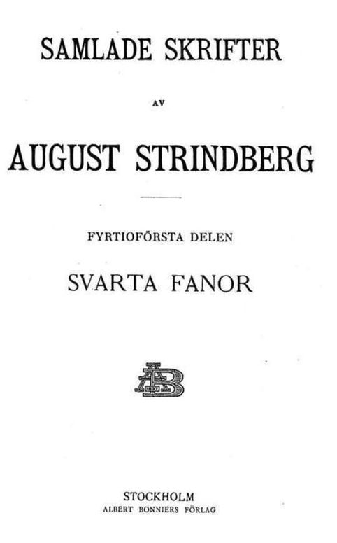 Svarta fanor Sedeskildringar från sekelskiftet