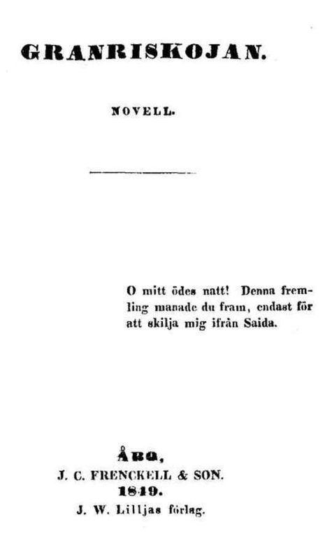 Granriskojan Novell