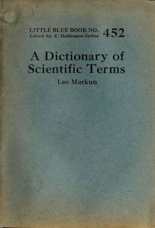A dictionary of scientific terms