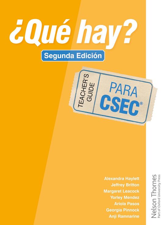¿Qué Hay?: Teacher's Guide CSEC®