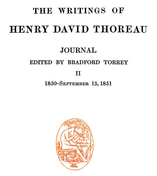 The Writings of Henry David Thoreau, Volume 8 (of 20)
Journal II, 1850-September 15, 1851