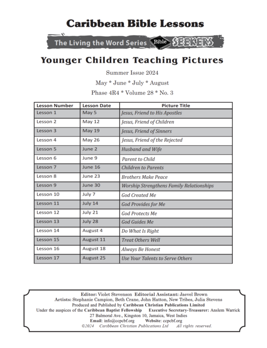 Bible Seekers - Teaching Pictures Summer Issue 2024