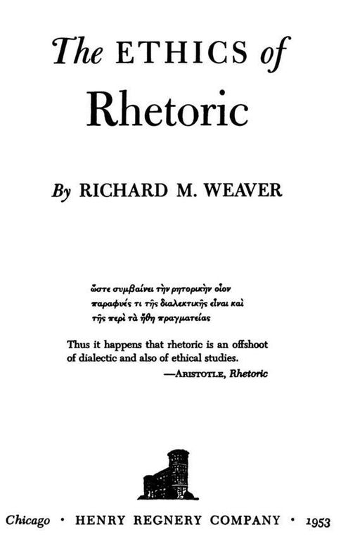 The ethics of rhetoric