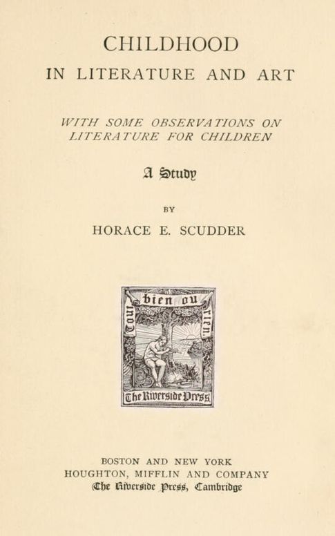 Childhood in literature and art, with some observations on literature for children