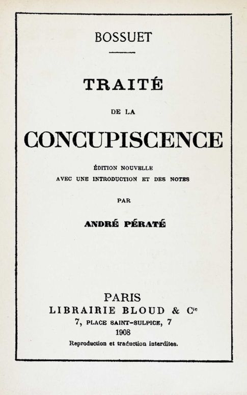 Traité de la concupiscence