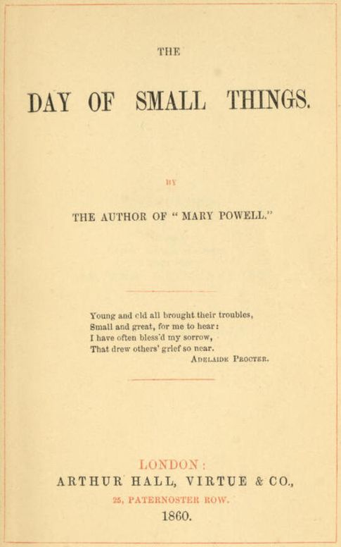 The Day of Small Things