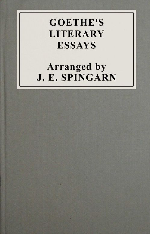 Goethe's literary essays