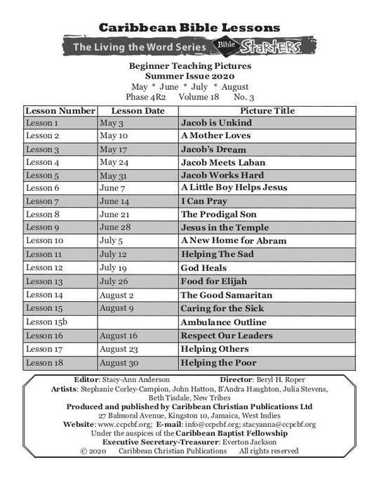 Bible Starters - Teaching Pictures Summer Issue 2020
