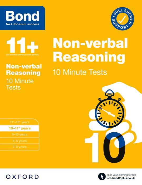 Bond 11+: Bond 11+ 10 Minute Tests Non-verbal Reasoning 10-11 years: Ready for the 2024 exam