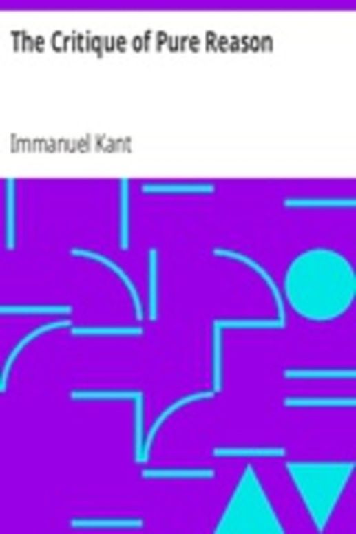 The Critique of Pure Reason