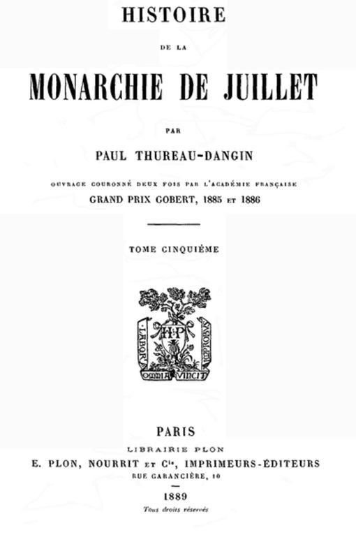 Histoire de la Monarchie de Juillet (Volume 5 / 7)
