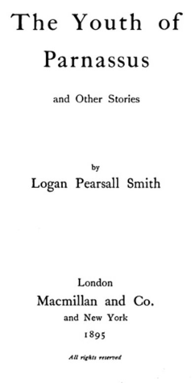 The Youth of Parnassus and Other Stories