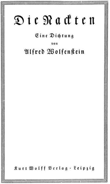 Die Nackten Eine Dichtung