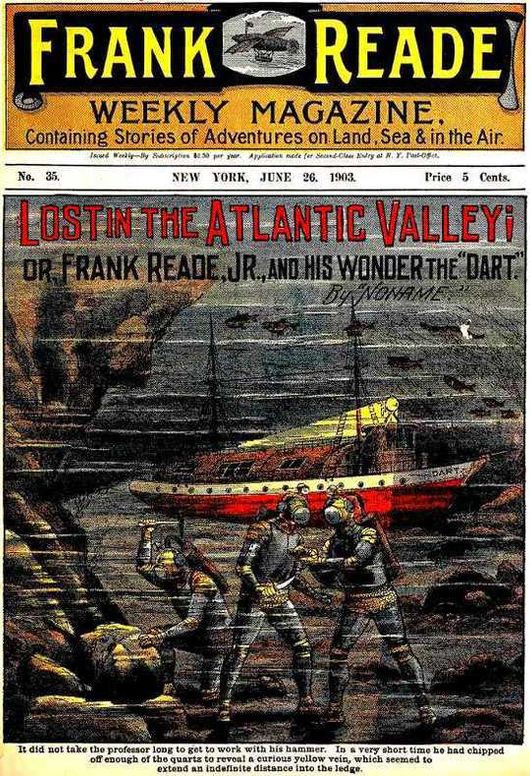 Lost in the Atlantic Valley
Or, Frank Reade, Jr., and His Wonder, the "Dart"