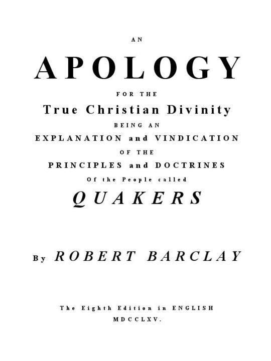 An Apology for the True Christian Divinity