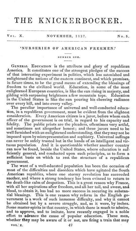 The Knickerbocker, Vol. 10, No. 5, November 1837