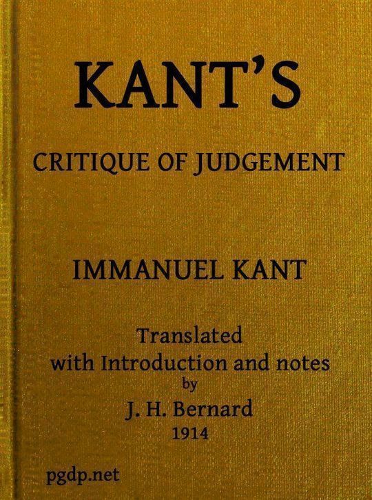 Kant's Critique of Judgement