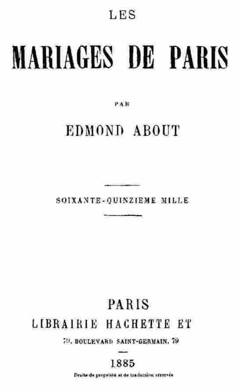 Les mariages de Paris