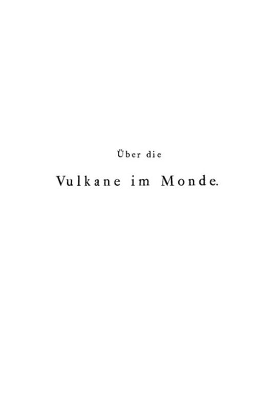Über die Vulkane im Monde