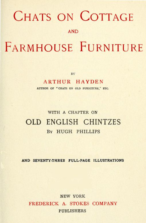 Chats on Cottage and Farmhouse Furniture