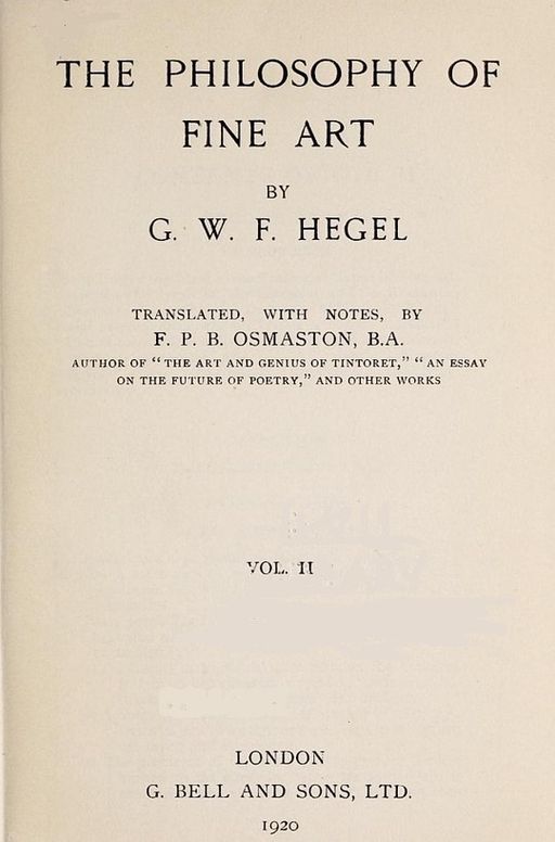 The Philosophy of Fine Art, volume 2 (of 4)
Hegel's Aesthetik