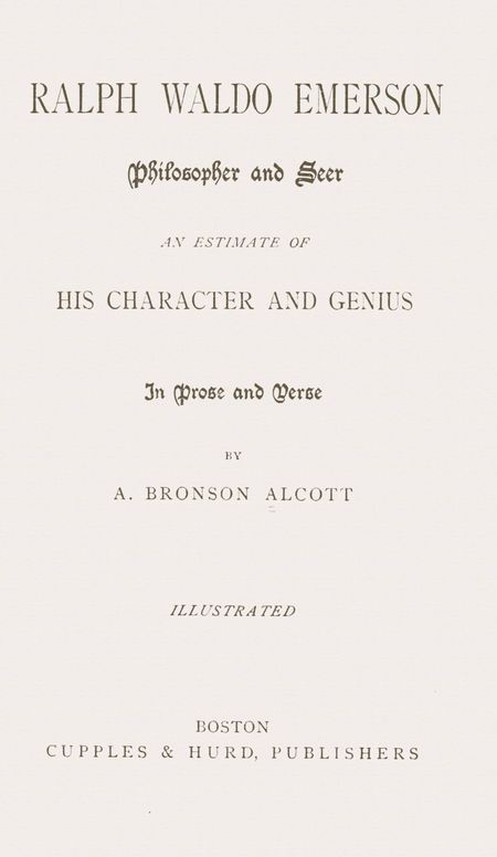 Ralph Waldo Emerson, philosopher and seer
