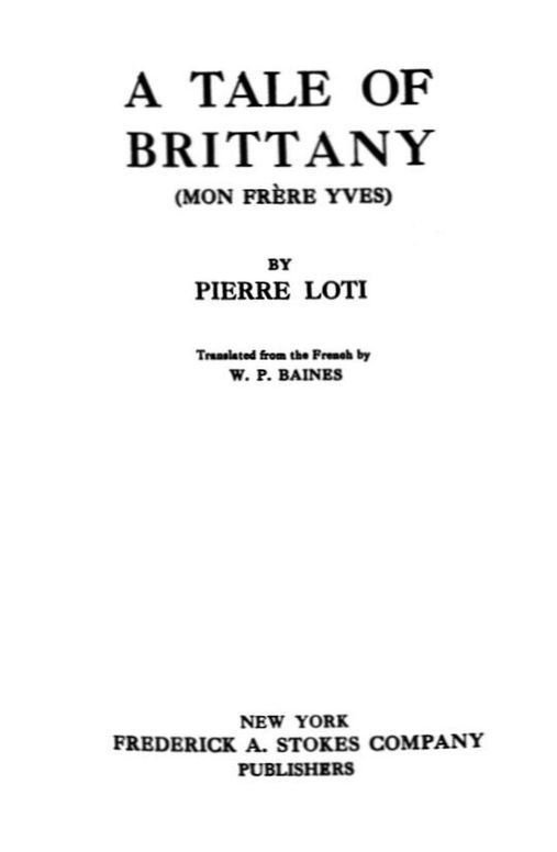 A Tale of Brittany / (Mon frère Yves)