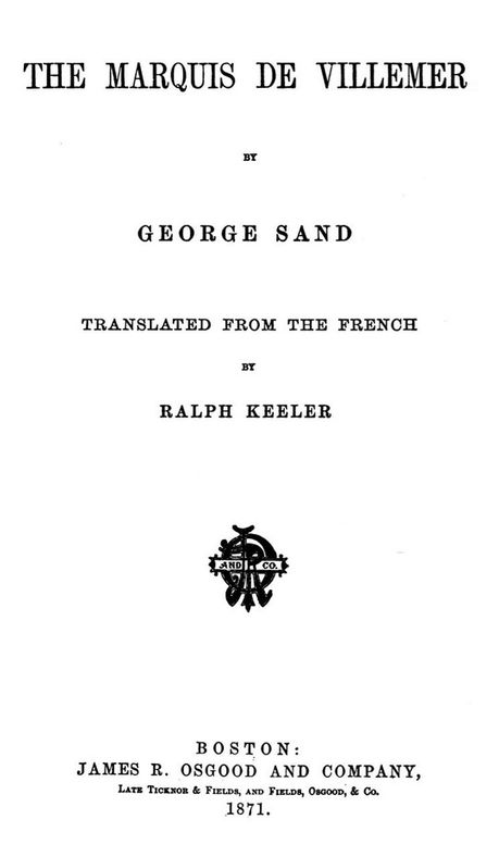 The Marquis de Villemer