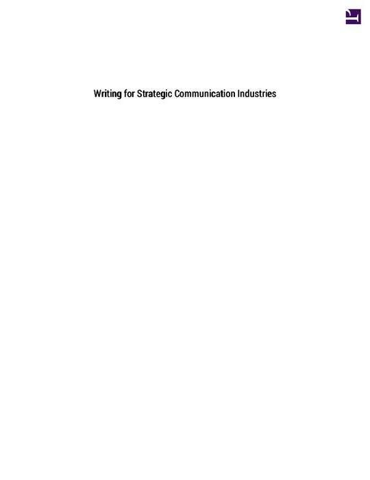 Writing for Strategic Communication Industries