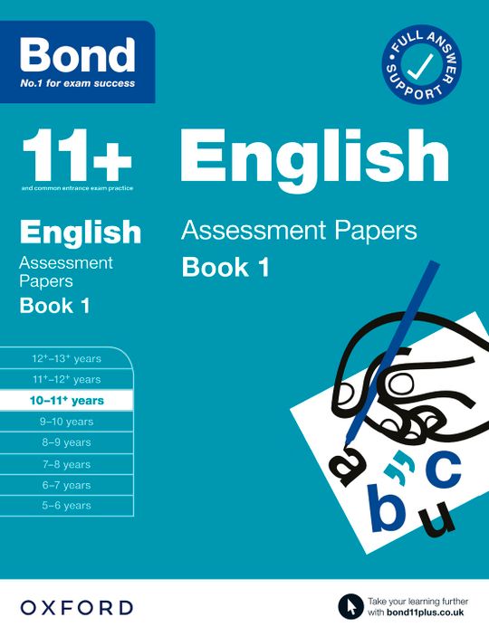 Bond 11+: English Assessment Papers Book 1 10-11 Years: Ready for the 2024 exam