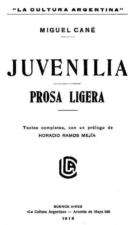 Juvenilla; Prosa ligera