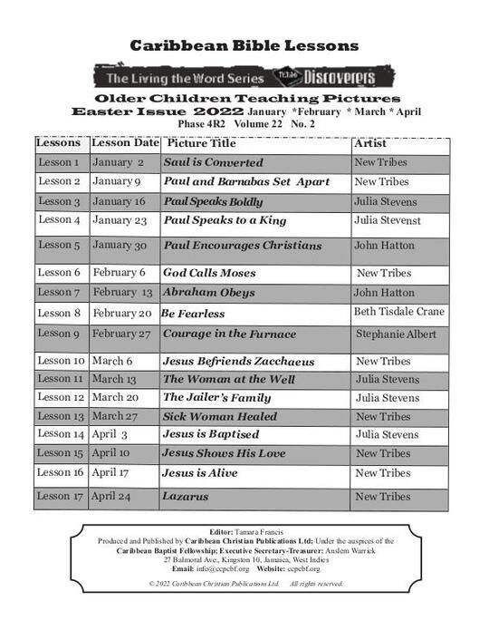 Bible Discoverers - Teaching Pictures Easter Issue 2022