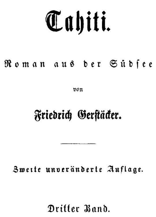 Tahiti: Roman aus der Südsee. Dritter Band.