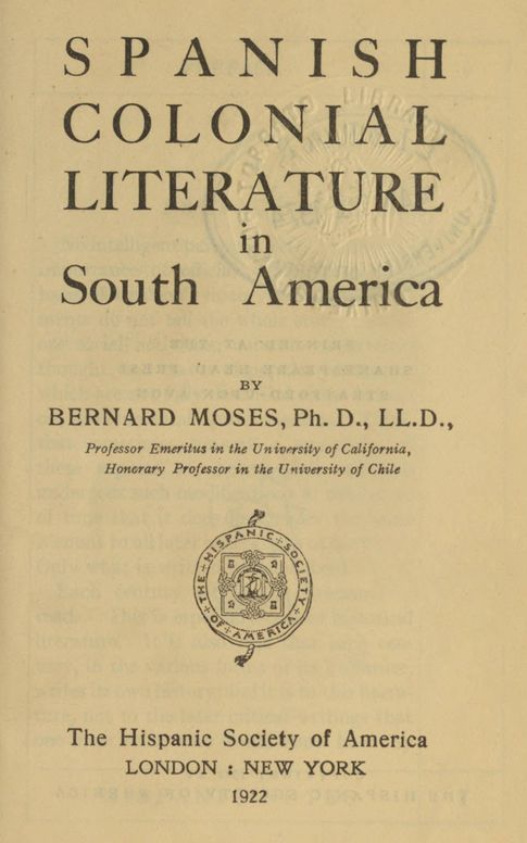 Spanish colonial literature in South America
