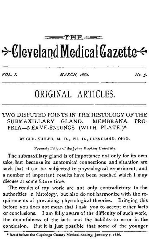 The Cleveland Medical Gazette, Vol. 1, No. 5, March 1886