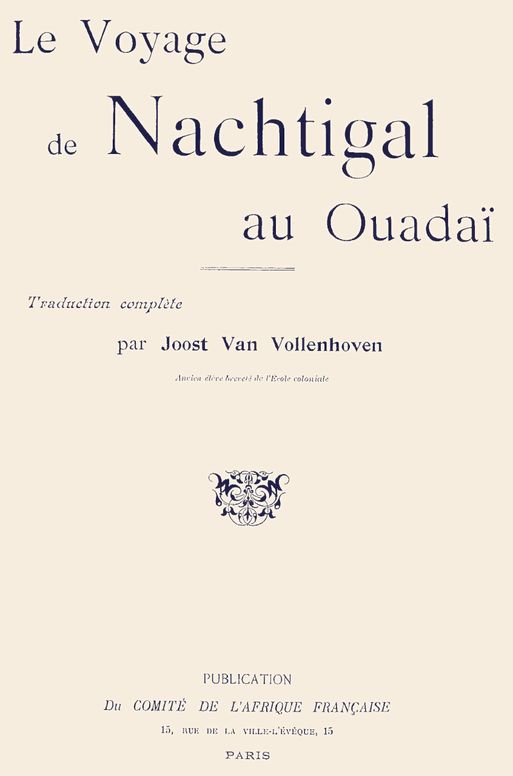 Le voyage de Nachtigal au Ouadaï