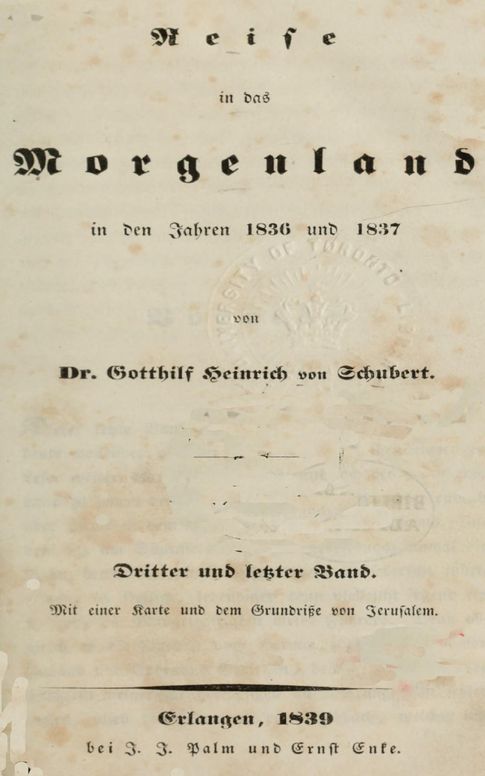 Reise in das Morgenland in den Jahren 1836 und 1837, Dritter und letzter Band